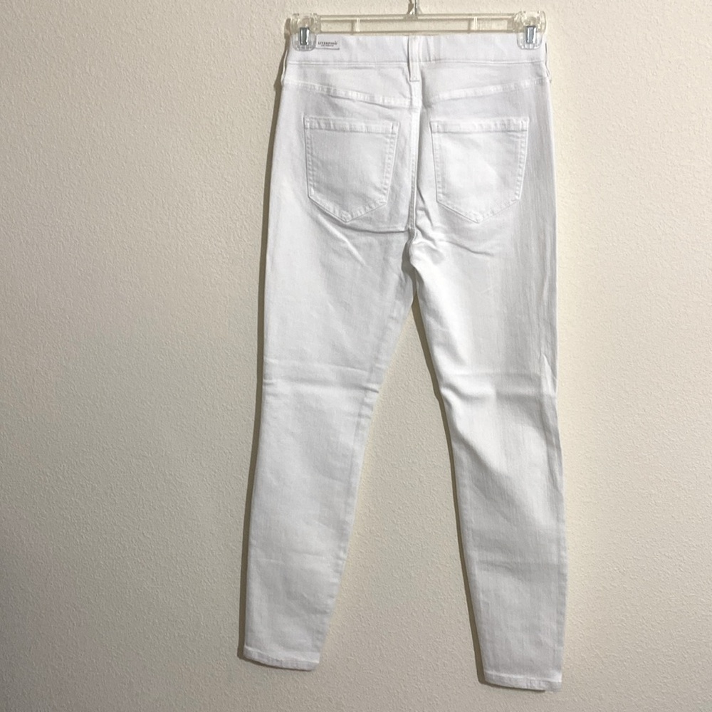 LIVERPOOL Gia Glider The Ankle Skinny Pull-on White Denim Jeans Women's Sz 2/26 - Picture 4 of 9
